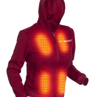 Heated Hoodie - Women | Dual Heating - Burgundy