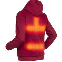 Beheizter Hoodie - Dual Heating | Herren - Burgund