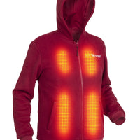 Beheizter Hoodie - Dual Heating | Herren - Burgund