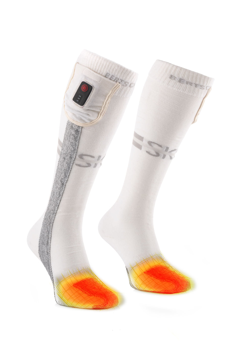 Heated Socks - Aerowhite | Winter Sports Edition - USB | Thin & Durable