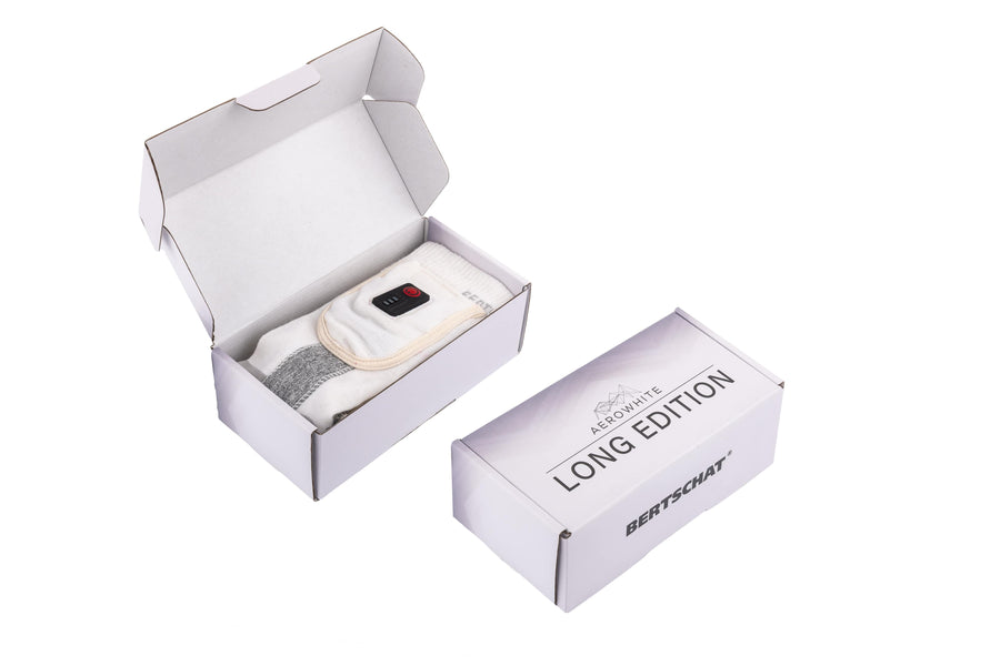Heated Socks - Aerowhite | Winter Sports Edition - USB | Thin & Durable