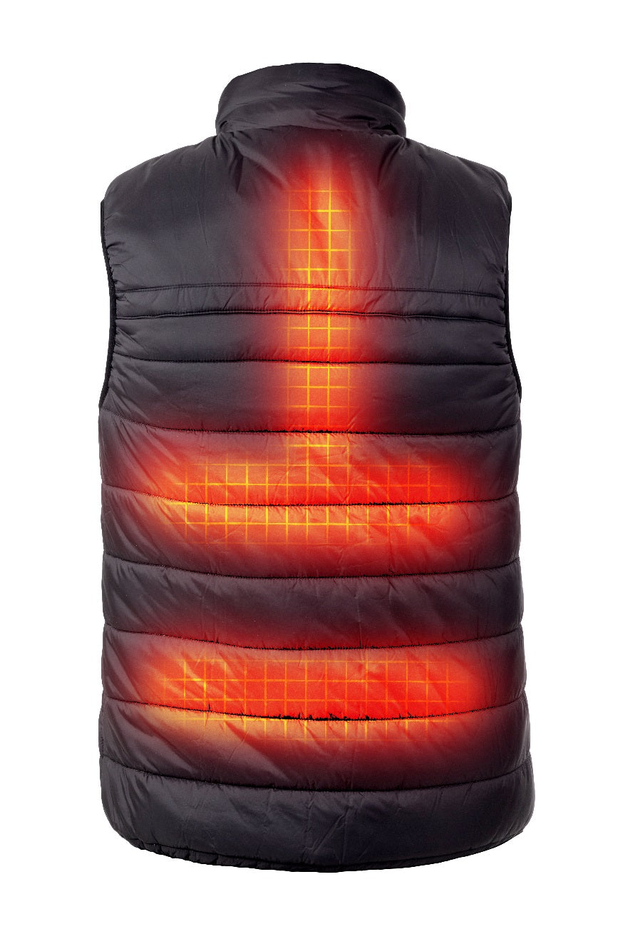 Padded Heated Bodywarmer Men - Dual Heating | USB