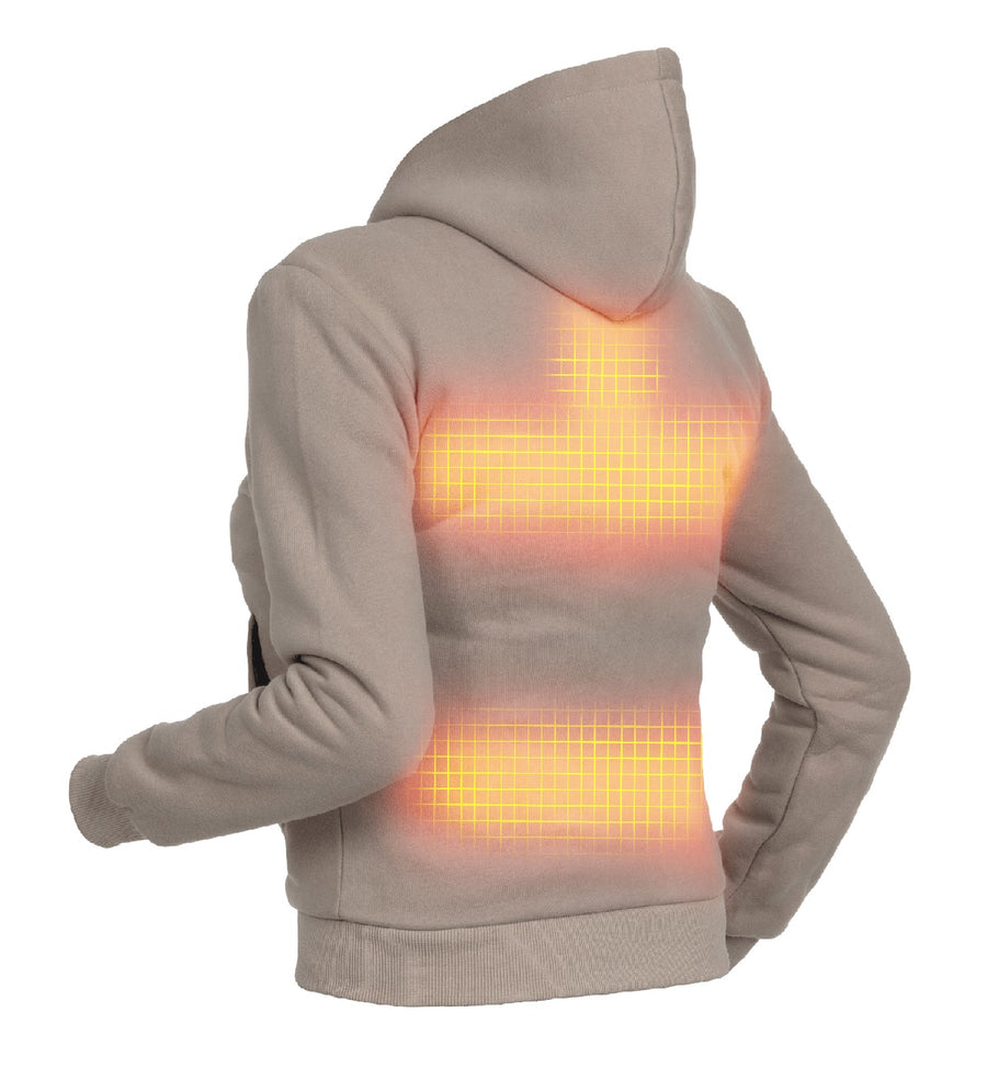 Heated Hoodie - Women | Dual Heating - Beige