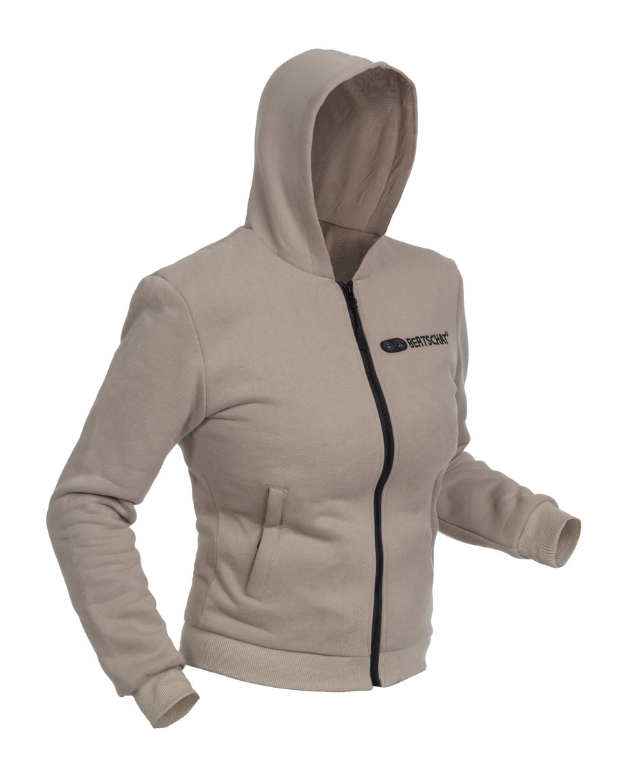 Heated Hoodie Women Dual Heating Beige – BERTSCHAT®️