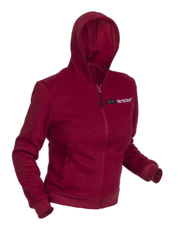 Beheizter Hoodie - Damen | Dual Heating - Burgund